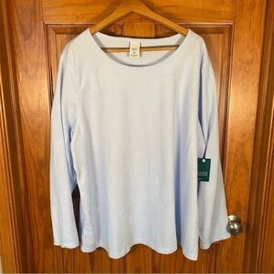 NWT Croft & Borrow Women's Light Blue Intimates Sleeping Night Top